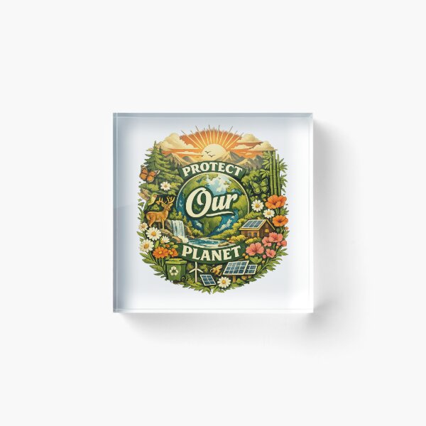 Item preview, Protect Our Planet Eco Nature Illustration Earth Landscape designed and sold by Mix Mood.