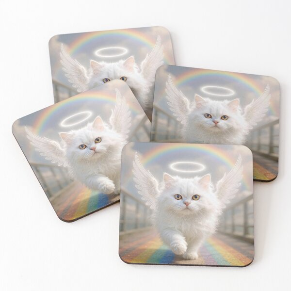 Item preview, Persian Cat Crossing the Rainbow Bridge designed and sold by Maria Dryfhout.