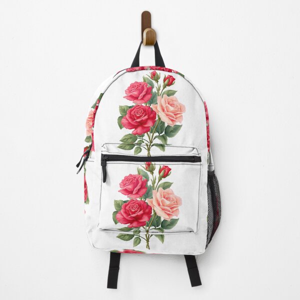 Item preview, Red Peach Rose Bouquet - Elegant Romantic Floral Art Print designed and sold by DesignArtist.ia.