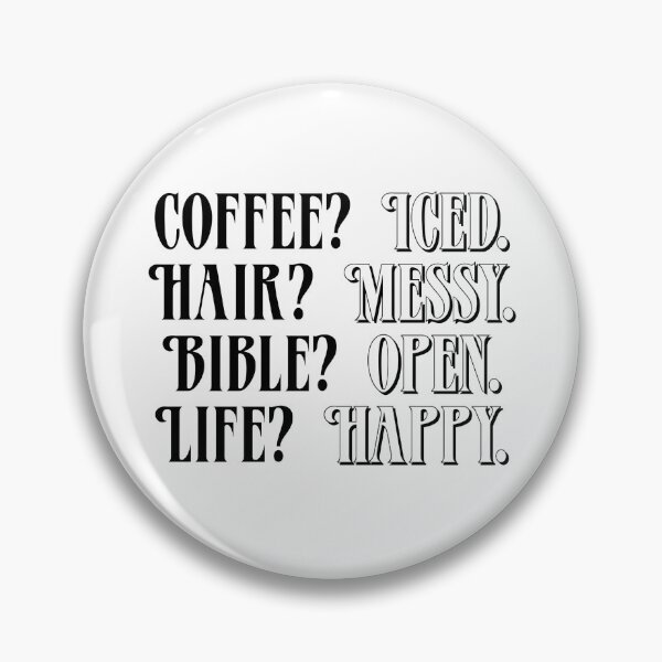 Item preview, Coffee - Original Version | Iced Coffee, Messy Hair, Open Bible, Happy Life designed and sold by TeaLimeTwo.