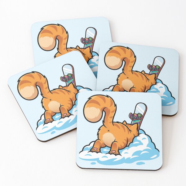 Item preview, Funny Snowboarding Cat Fail - Stuck in Snow Drift designed and sold by HappySproutArt.