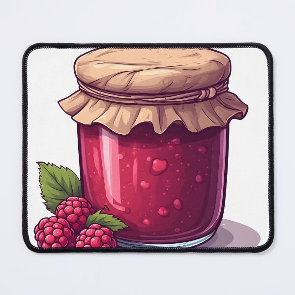 Item preview, Homemade Raspberry Jam Jar – Sweet Berry Preserve Illustration designed and sold by Karolina’s Cozy Creations.