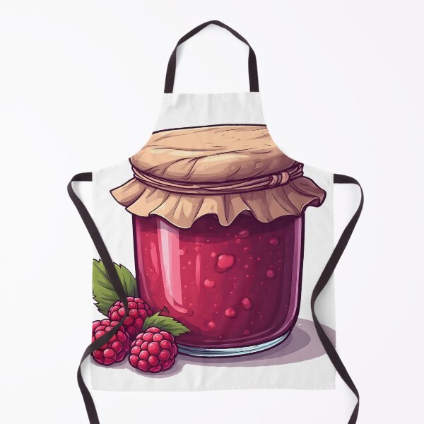 Item preview, Homemade Raspberry Jam Jar – Sweet Berry Preserve Illustration designed and sold by Karolina’s Cozy Creations.