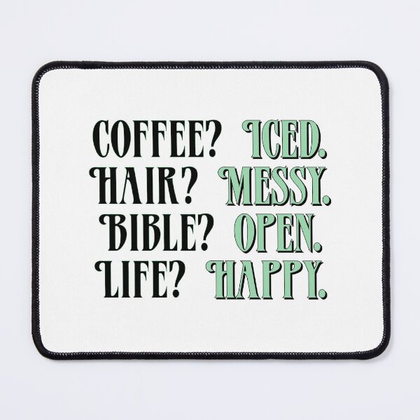 Item preview, Coffee - Green Version | Iced Coffee, Messy Hair, Open Bible, Happy Life designed and sold by TeaLimeTwo.
