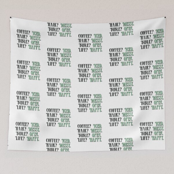 Item preview, Coffee - Green Version | Iced Coffee, Messy Hair, Open Bible, Happy Life designed and sold by TeaLimeTwo.
