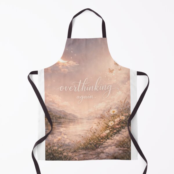Item preview, Overthinking Again – Dreamy Pastel Moonlight Aesthetic Quote Art designed and sold by Sanika arts .