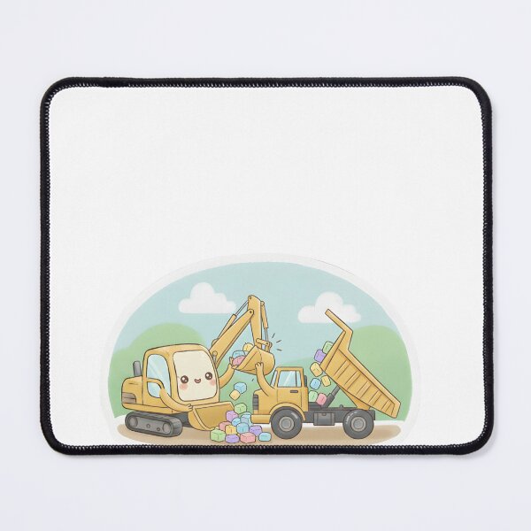 Item preview, Cute Excavator and Dump Truck for Kids designed and sold by 4AGift.