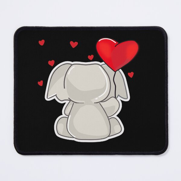 Item preview, Love You Cute Elephant holding Balloon designed and sold by NAMITRA.
