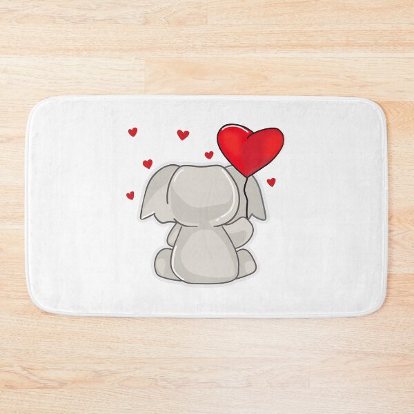 Item preview, Love You Cute Elephant holding Balloon designed and sold by NAMITRA.
