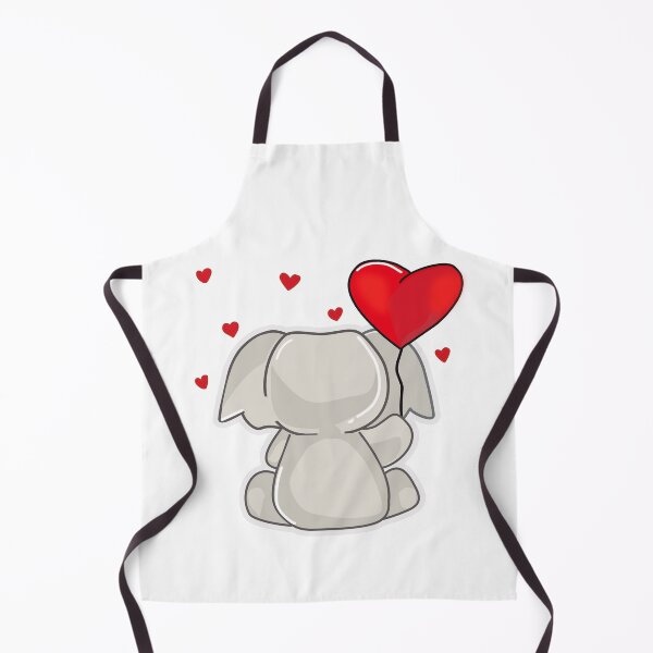 Item preview, Love You Cute Elephant holding Balloon designed and sold by NAMITRA.