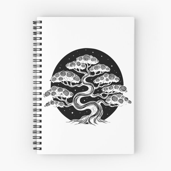 Item preview, Moonlit Bonsai Drift — Ink-Wind Tree Emblem designed and sold by zamew.