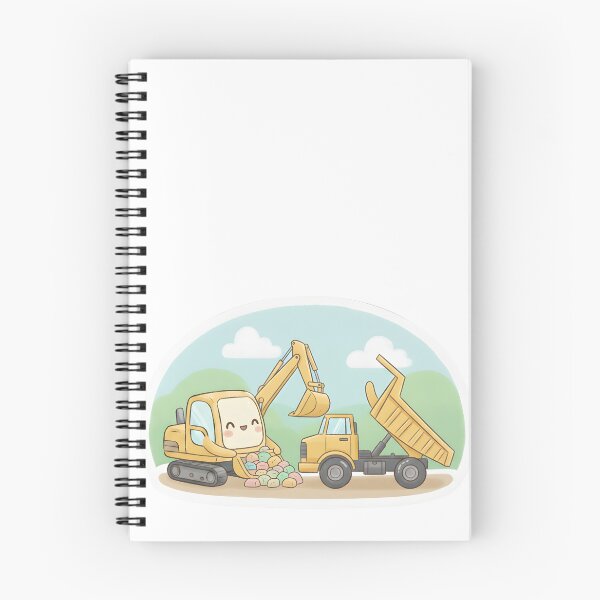 Item preview, Cute Excavator and Dump Truck for Kids designed and sold by 4AGift.