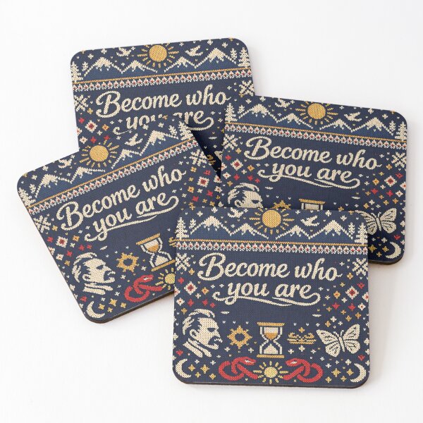 Item preview, Become who you are – Nietzsche quote Knitting pattern designed and sold by Mauswohn.