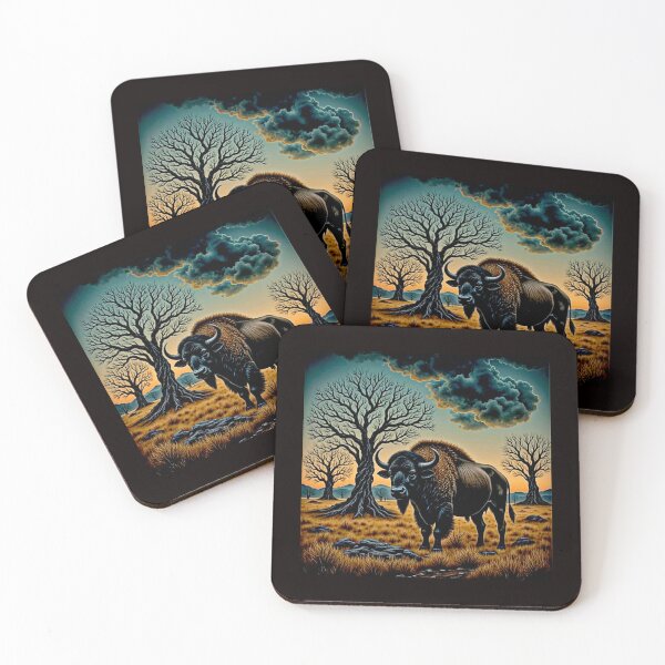 Item preview, Buffalo Wildlife  Snow winter version Collection designed and sold by Helios Be. Lavsh.