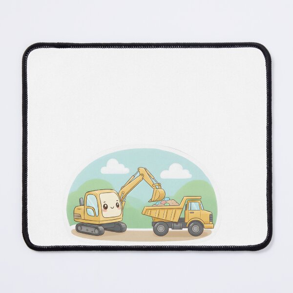 Item preview, Cute Excavator and Dump Truck for Kids designed and sold by 4AGift.