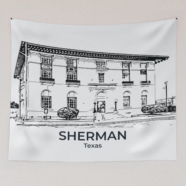 Item preview, Sherman - Texas designed and sold by Lakeric Cityscapes.