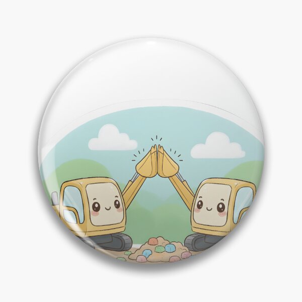 Item preview, Cute Yellow Excavator Sticker designed and sold by 4AGift.