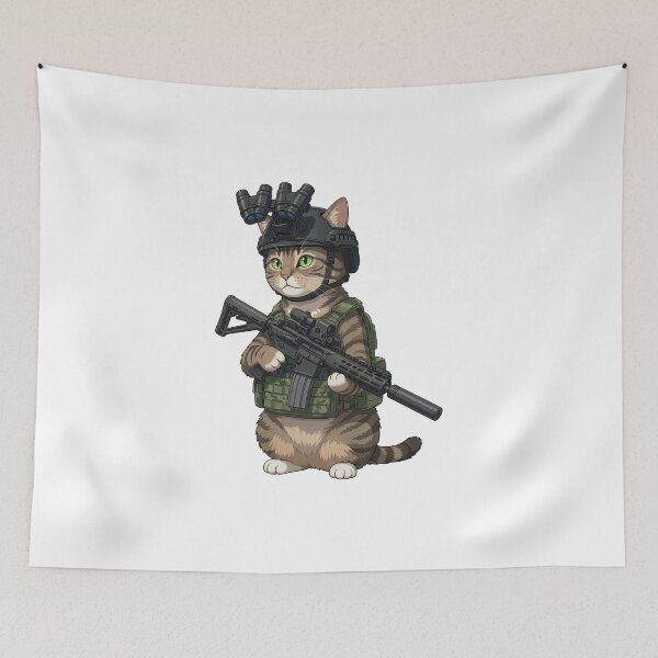 Item preview, Tactical Cat designed and sold by RAWLIFEGRAPHIC.