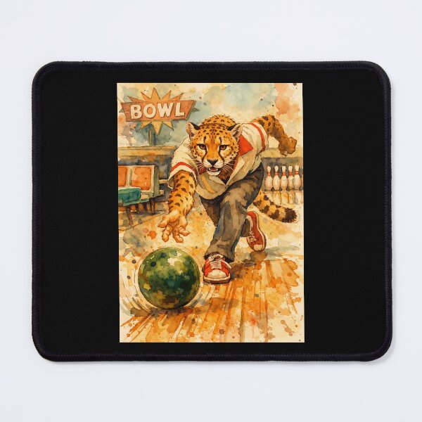 Item preview, Retro Cheetah Bowling designed and sold by Sarcastic designs.