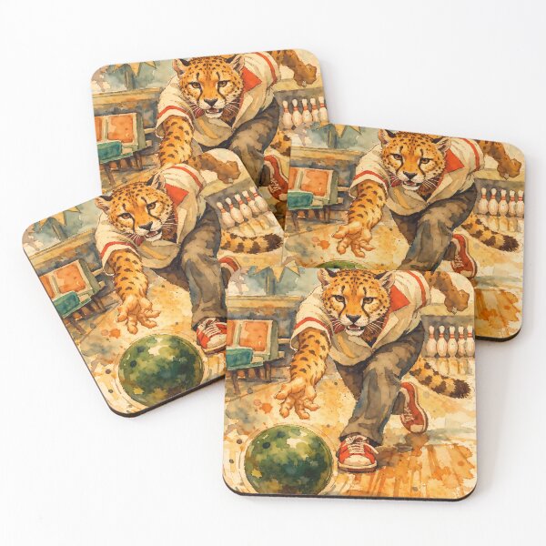 Item preview, Retro Cheetah Bowling designed and sold by Sarcastic designs.