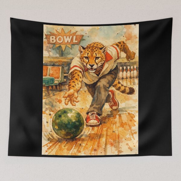 Item preview, Retro Cheetah Bowling designed and sold by Sarcastic designs.