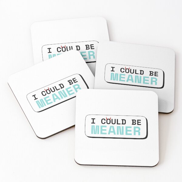 Item preview, I Could Be Meaner – Sassy Devil Horns Warning Sticker Quote designed and sold by JB-designstudio.