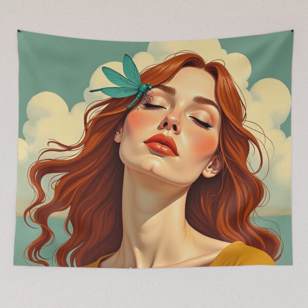 Item preview, Sunlit Reverie with Dragonfly Crown designed and sold by Dream Bloom Gallery.