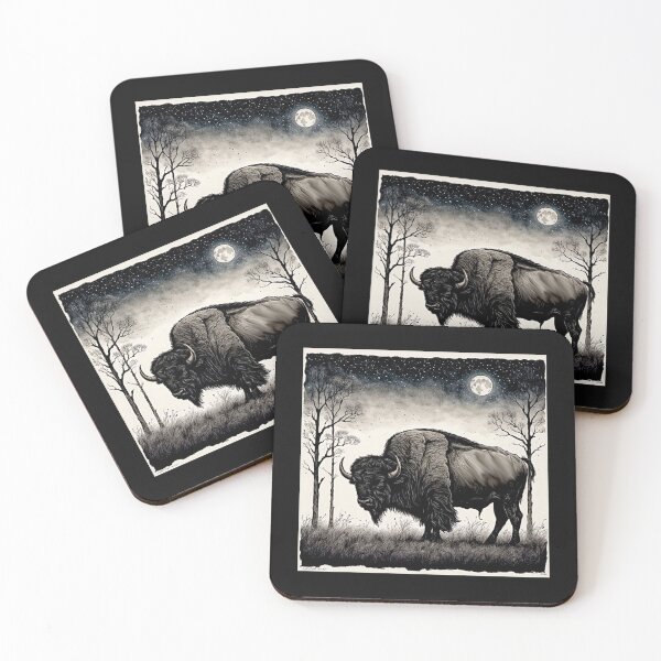 Item preview, Buffalo Wildlife  Snow winter version Collection #2 designed and sold by Helios Be. Lavsh.