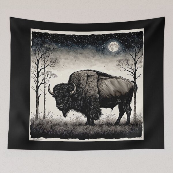 Item preview, Buffalo Wildlife  Snow winter version Collection #2 designed and sold by Helios Be. Lavsh.