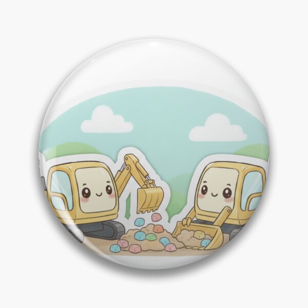 Item preview, Cute Yellow Excavator Sticker designed and sold by 4AGift.