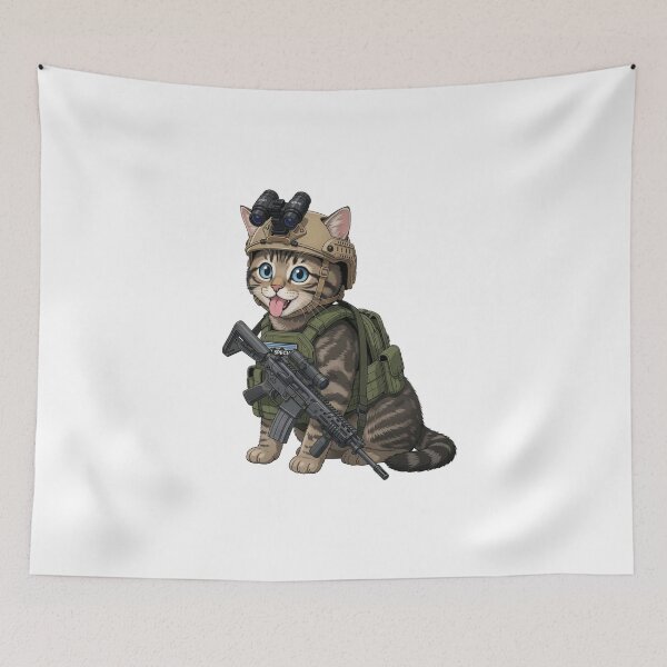 Item preview, Tactical Cat designed and sold by RAWLIFEGRAPHIC.