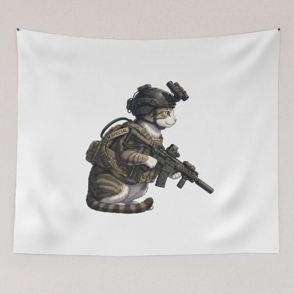 Item preview, Tactical Cat designed and sold by RAWLIFEGRAPHIC.