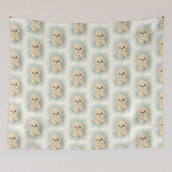 Item preview, 'Mochi' Watercolur image. Handmade bear from Teddy Bear Orphans designed and sold by Teddy Bear Orphans .