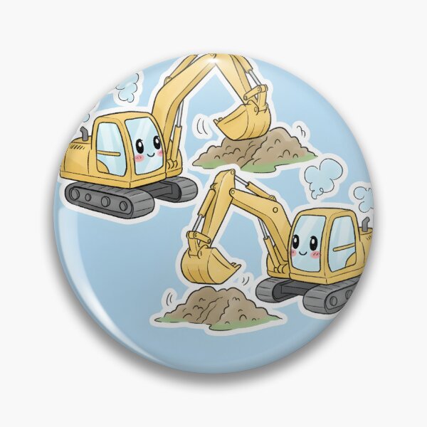 Item preview, Cute Yellow Excavator Sticker designed and sold by 4AGift.