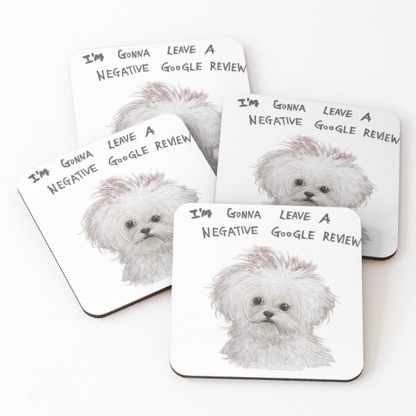 Item preview, Grumpy Dog Negative Google Review Funny designed and sold by PopCultureArtShop.