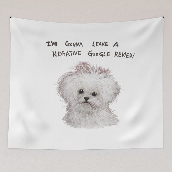 Item preview, Grumpy Dog Negative Google Review Funny designed and sold by PopCultureArtShop.