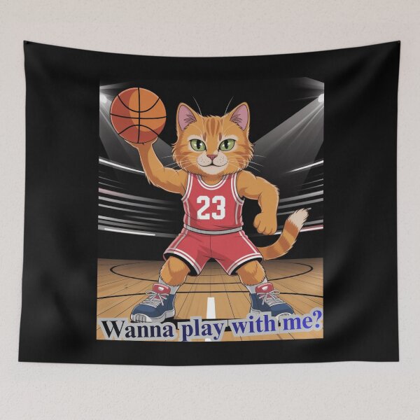 Item preview, A cat like a basketball player designed and sold by Jusiasw.