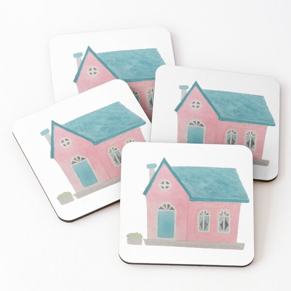 Item preview, Cute Pink Watercolour House designed and sold by rachelmcintyreart.