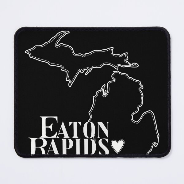 Item preview, Eaton Rapids Michigan White Map designed and sold by Infinite-Charm.