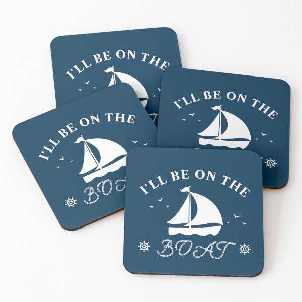 Item preview, I'll Be On The Boat – Nautical Sailing Quote & Rope Typography designed and sold by JB-designstudio.