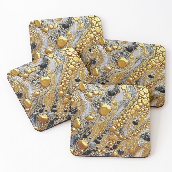 Item preview, Liquid gold & onyx flow designed and sold by Karaburmagirl.