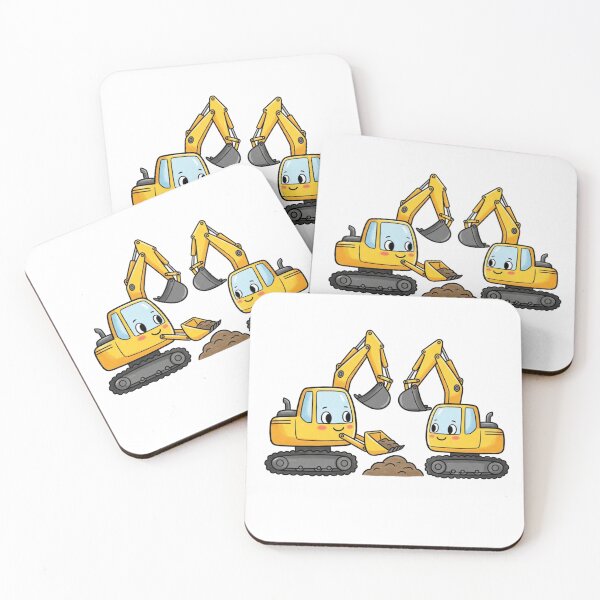 Item preview, Cute Yellow Excavator Sticker designed and sold by 4AGift.