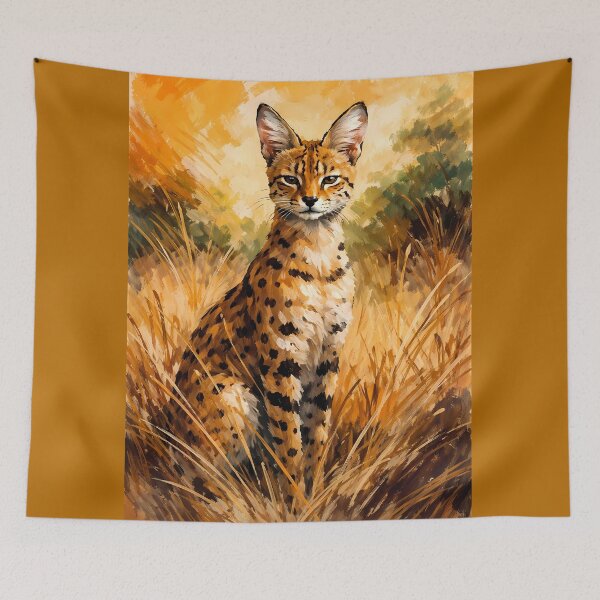 Item preview, Majestic Serval in the Wild designed and sold by cuprum.