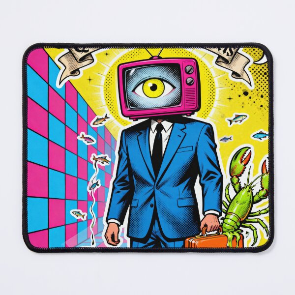 Item preview, Corporate Surrealism TV Head - Absurdist Office Art designed and sold by PictorialWhimsy.
