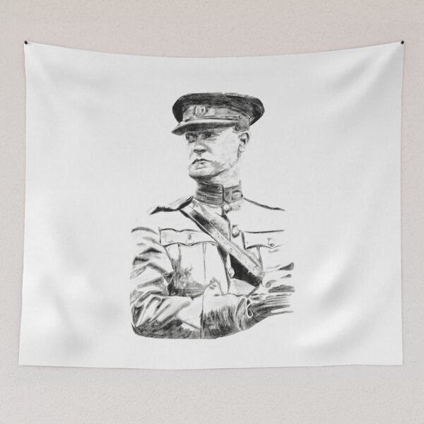 Item preview, Michael Collins Black and White Drawing designed and sold by rachelmcintyreart.