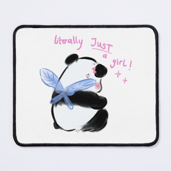 Item preview, Literally Just A Girl Fairy Panda with Pink Bow and fairy Wings designed and sold by charonias.