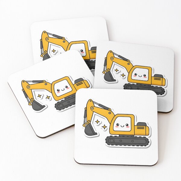 Item preview, Cute Yellow Excavator Sticker for Kids designed and sold by 4AGift.