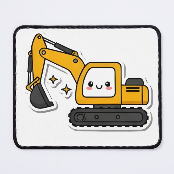 Item preview, Cute Yellow Excavator Sticker for Kids designed and sold by 4AGift.
