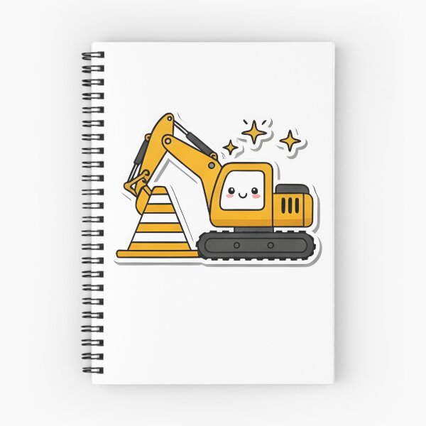 Item preview, Cute Yellow Excavator Sticker designed and sold by 4AGift.
