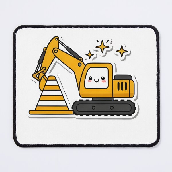 Item preview, Cute Yellow Excavator Sticker designed and sold by 4AGift.